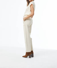 young fabulous & broke Workwear Pant in ivory - women's pants - detail view