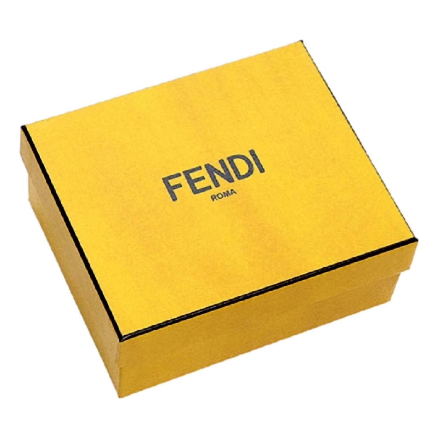 Fendi - Women's Ff Logo Pebbled Calf Leather Card Case Wallet