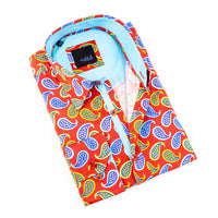 Eight X - Men's Paisley Print Button Down Shirt