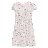 Kickee - Baby Girl's Flutter Sleeve Twirl Dress