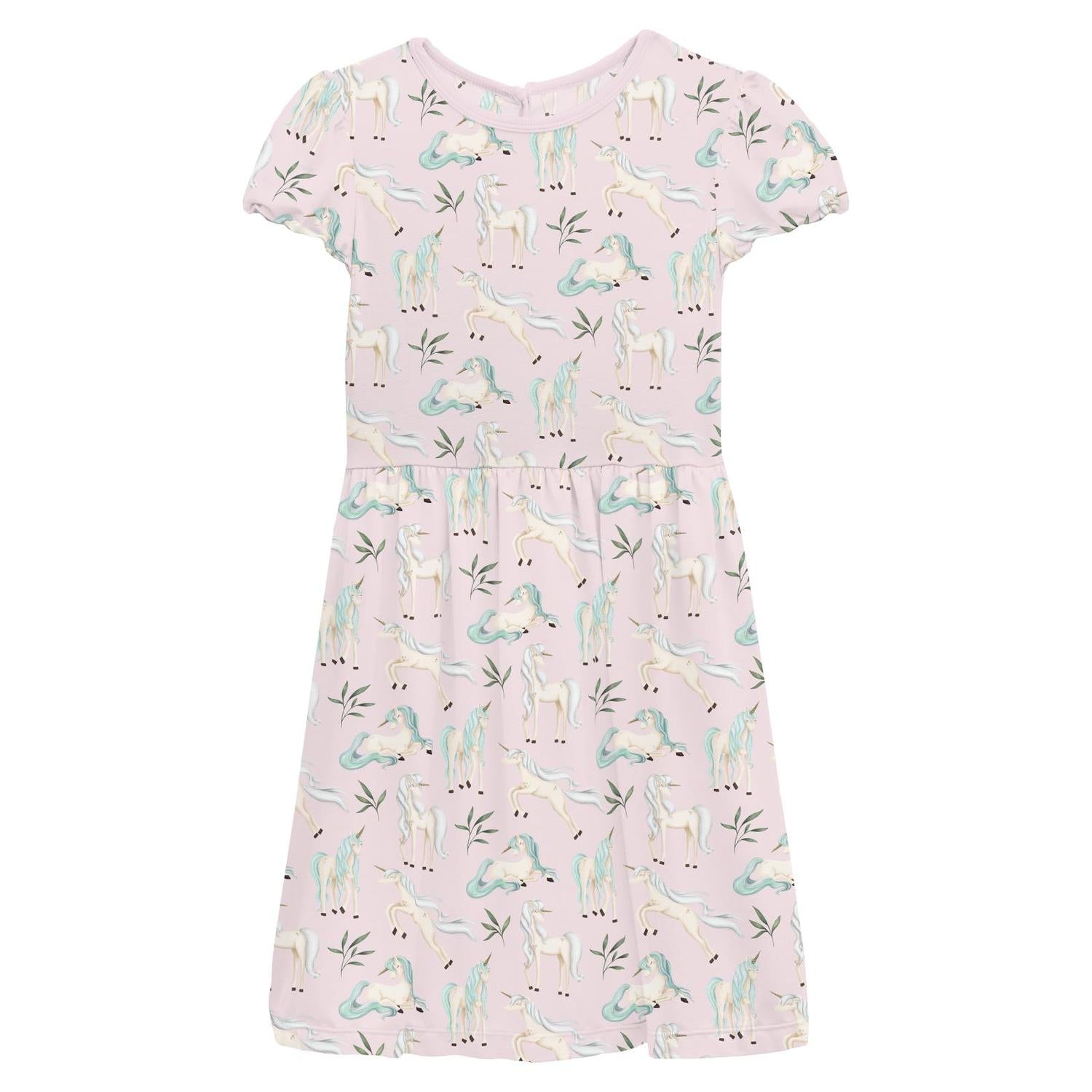 Kickee - Baby Girl's Flutter Sleeve Twirl Dress