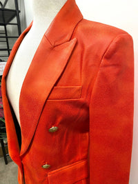 Oolala - Double Breasted Faux Suede Blazer