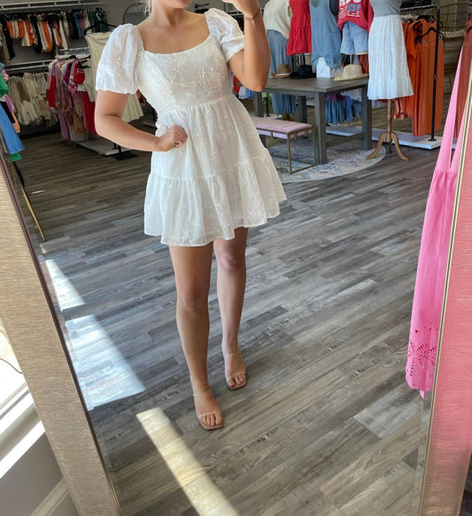 Mustard Seed - Back Tie Embroidered Dress