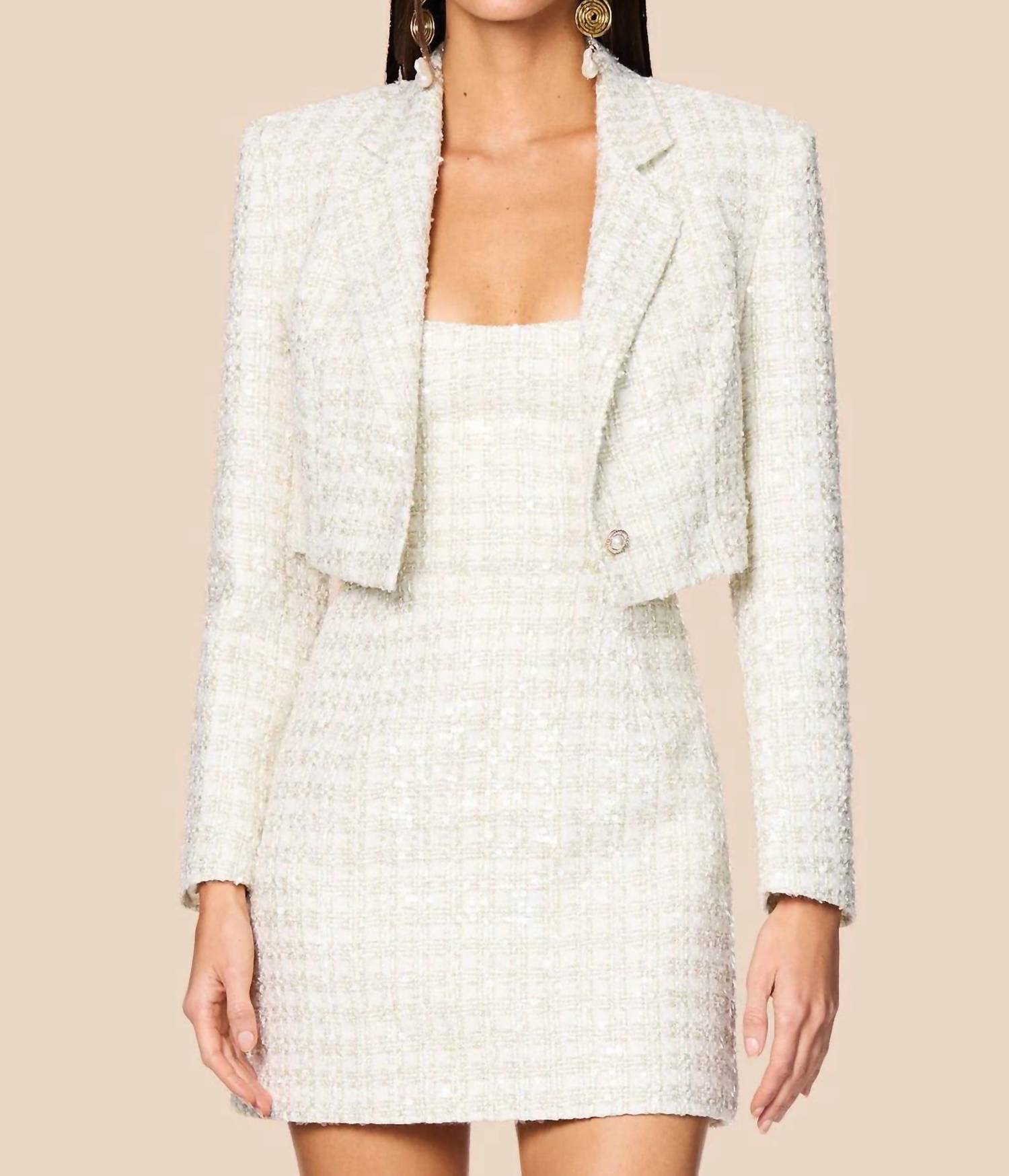 NOOKIE Tyler Mini Dress & Blazer Set in white - women's dress