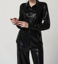 Joseph Ribkoff - Novelty Knit Button-Down Blouse