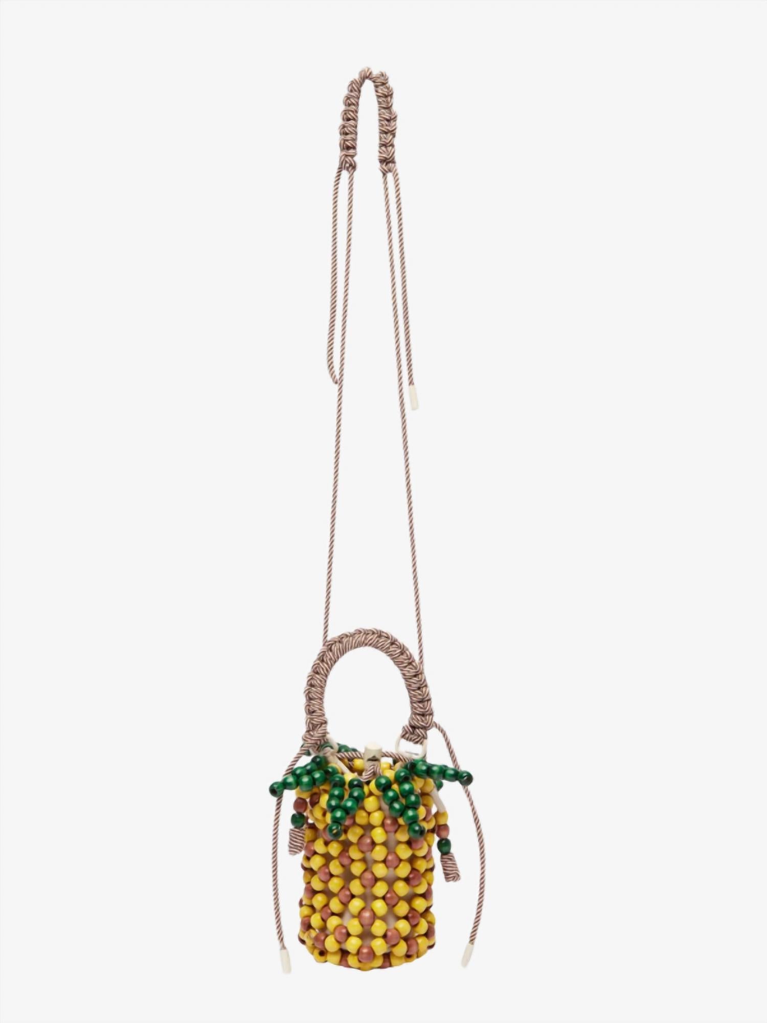 Alemais - Women's Wood Bead Pineapple Mini Bag