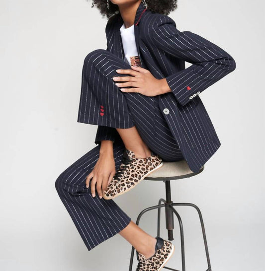 Vilagallo - Pinstripe Embroidered Blazer