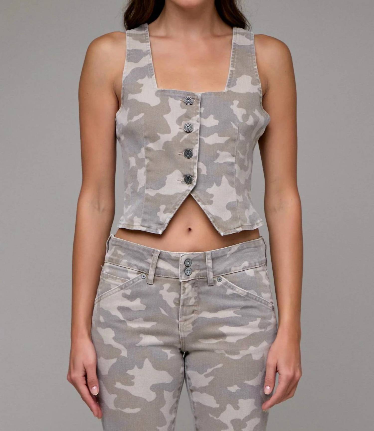 Hidden - Denim Sleeveless Tank