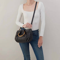 HOBO Sheila Ring Satchel Crossbody Bag in black - women's bag - view 4