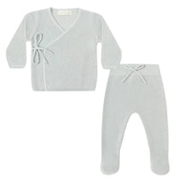 Quincy Mae - Boy's Knit Wrap Top and Footed Pant Set