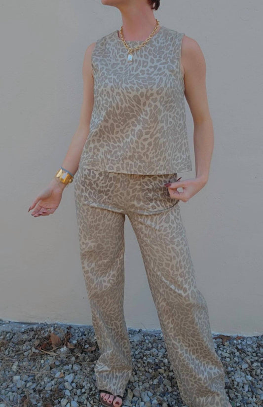 Fate - Women's Shimmer Leopard Sleeveless Top