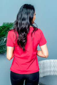 Joy & Co. - Lace And Rivets Short Sleeved Tee