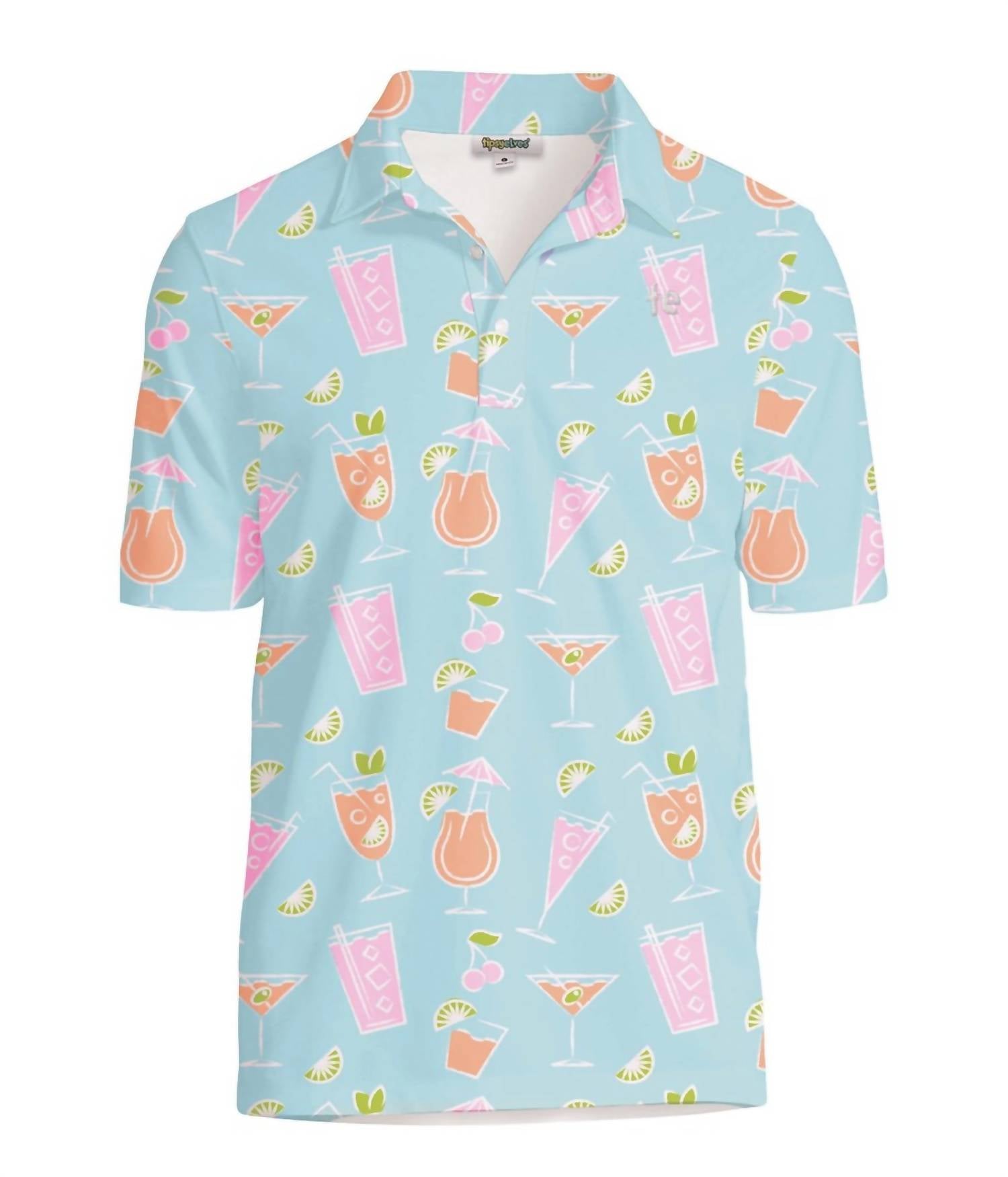 Tipsy Elves - Cocktail Caddy Golf Polo