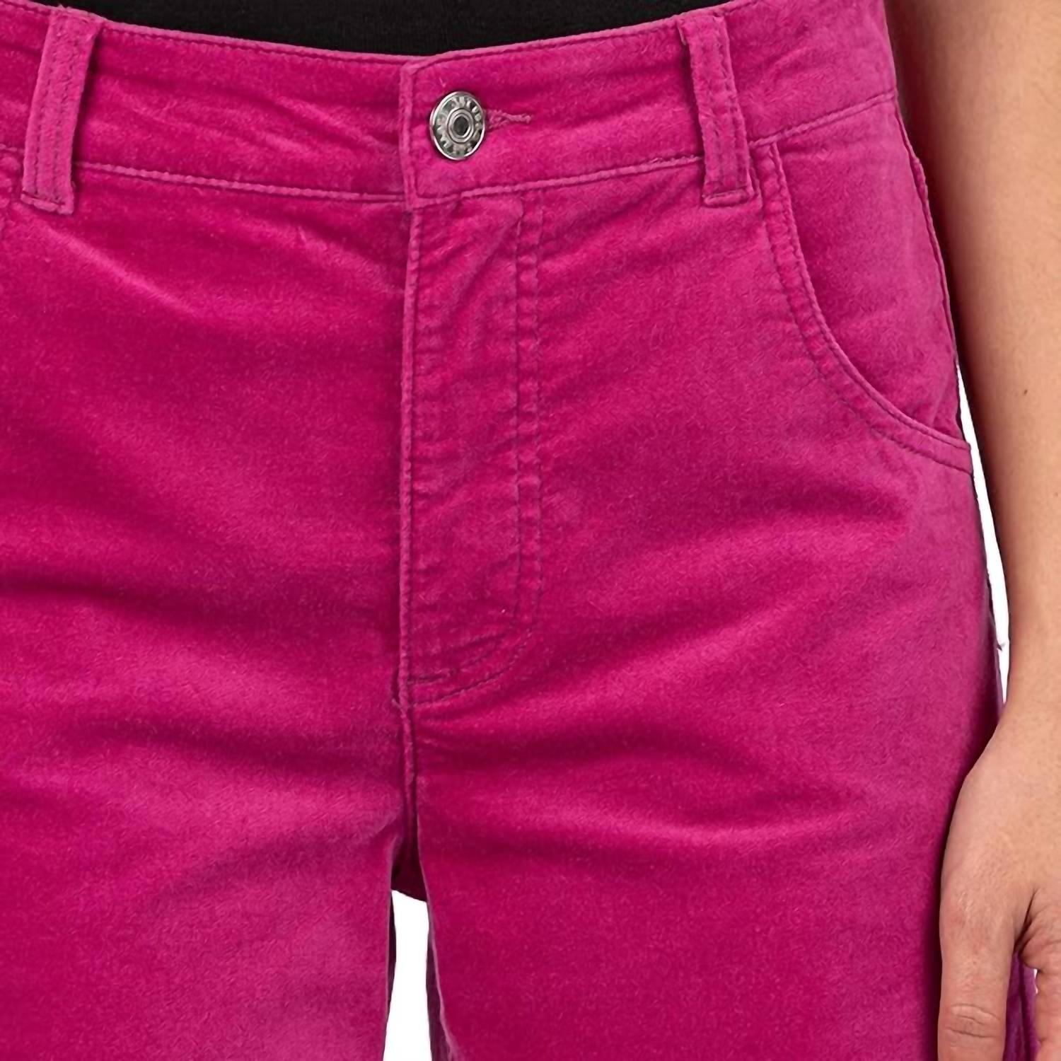 KUT FROM THE KLOTH Jean High Rise Flare Jeans in fuchsia - women's jeans - alternate view