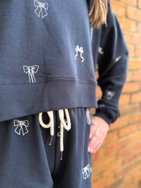 Chaser - Tossed Bows Crop Sweatshirt