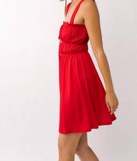Plus Sleeveless Ruched Mini Dress