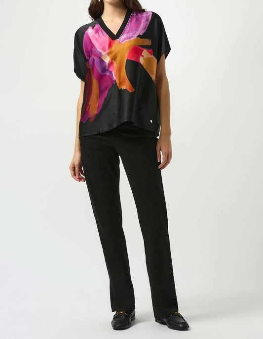 Joseph Ribkoff - Suzzane Paint V-neck Top
