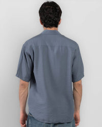 NN07 Freddy Short Sleeve No Pocket Shirt in bering sea - men's shirt - view 4