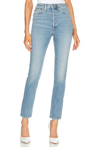 RE/DONE 90's Ultra High Rise Skinny Jean in dawn - women's jeans