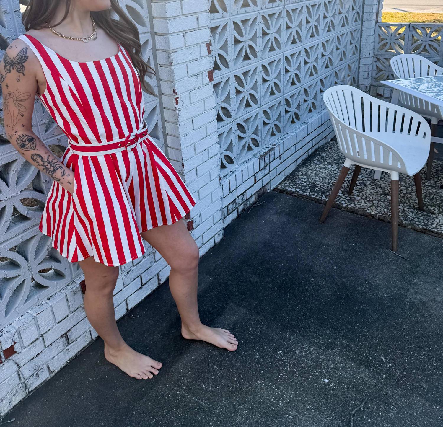 Prosperina - Stripe Alessandra Romper