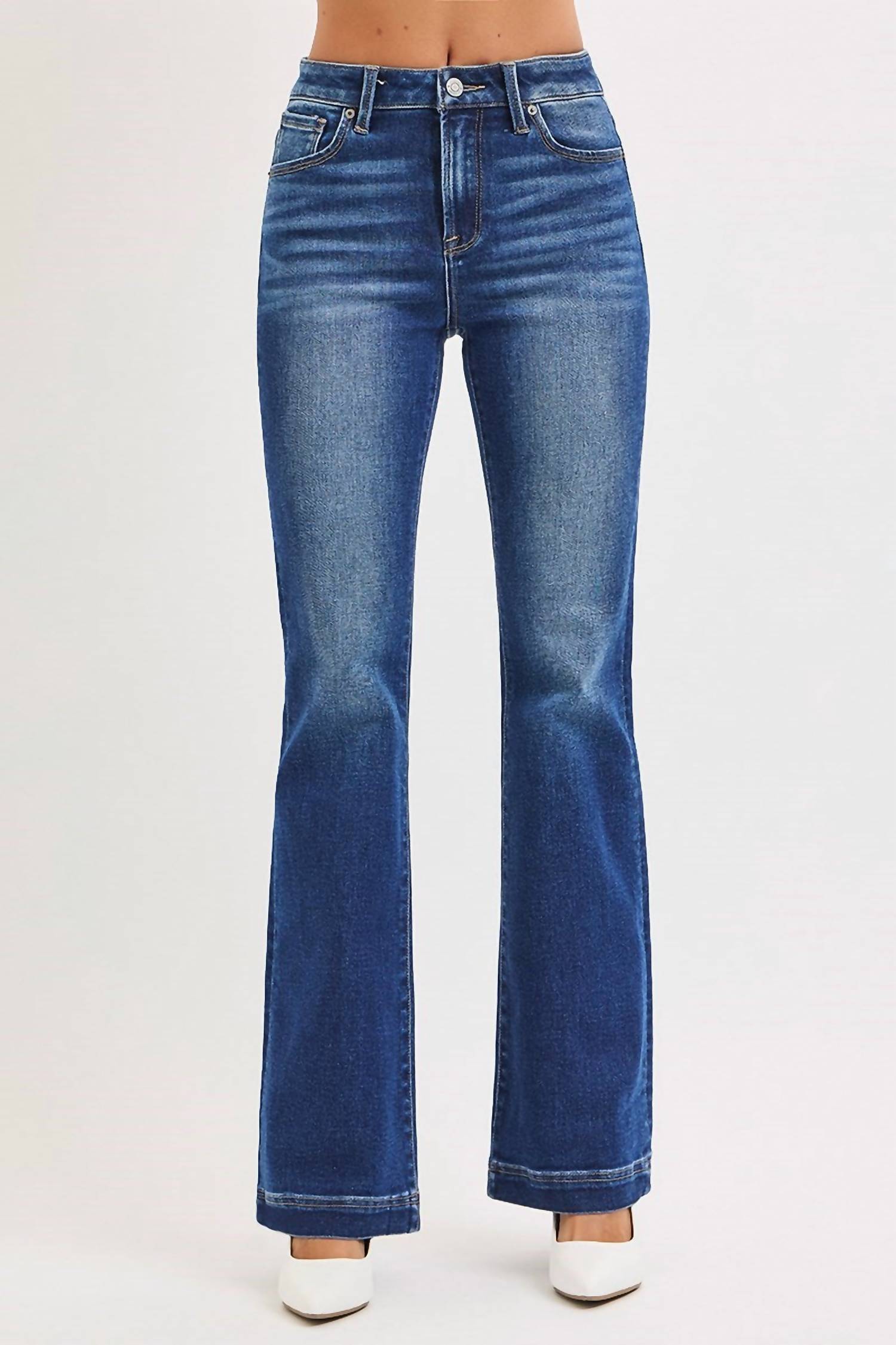 Risen - Low Rise Stretch Flare Jeans