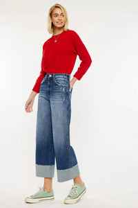 Kancan - 90's Cropped Wide Jeans