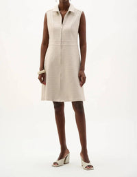 Joseph Ribkoff - Zip Front Bouclé A-line Dress
