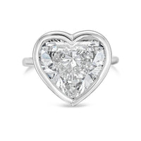 Diana M Jewels - Heart-cut Lab-grown Diamond Bezel Solitaire Ring – 3.00 Ct
