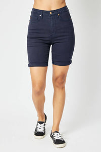 Judy Blue - High Waist Garment Bermuda Shorts