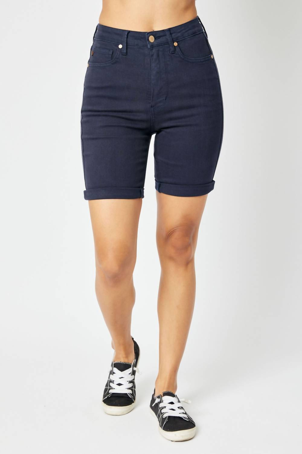 Judy Blue - High Waist Garment Bermuda Shorts