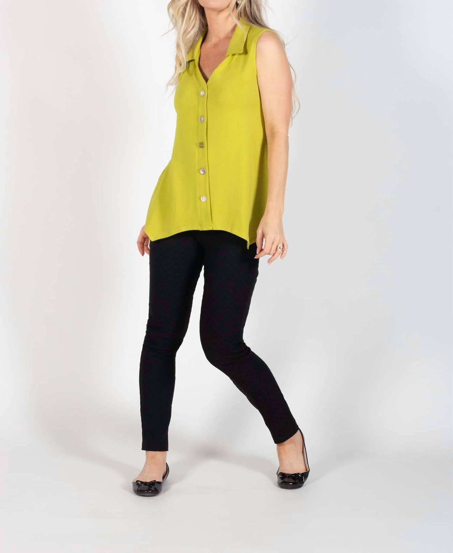 Pure Essence - Bamboo Sleeveless V-neck Top