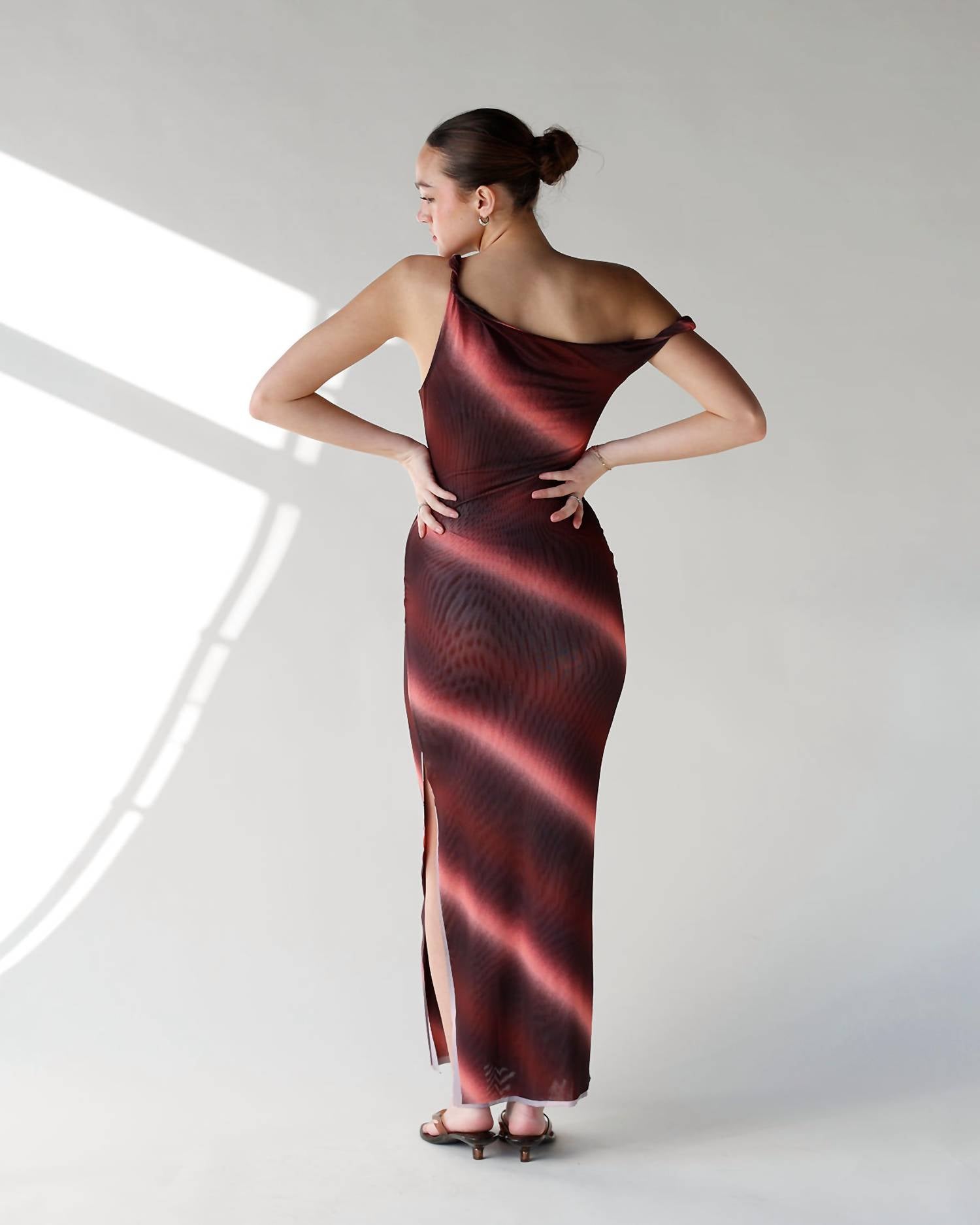 Emory Park - Blushing Horizon Mesh Maxi Dress