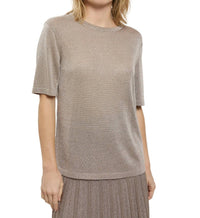 Maison Lurex Women's Short Sleeve Top in april moon - women's t-shirt