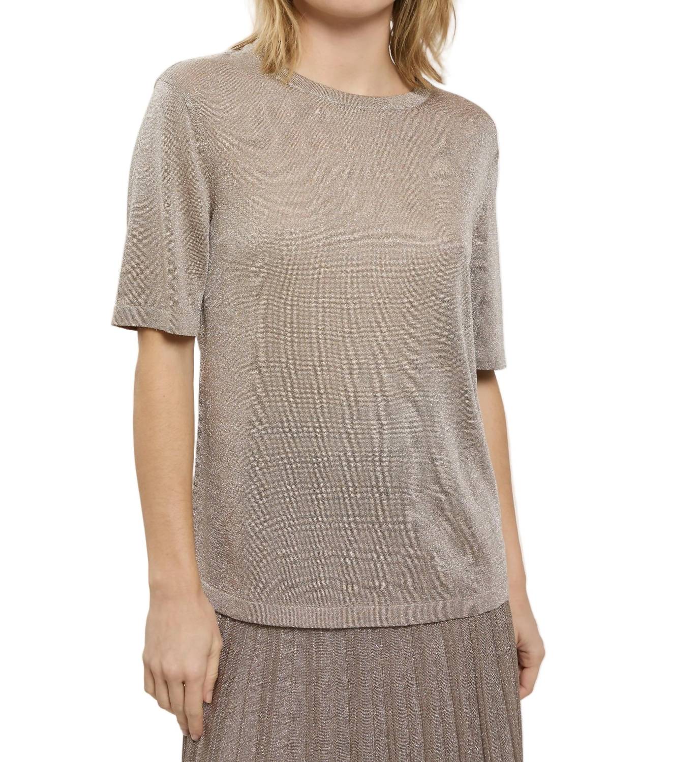 Maison Lurex Women's Short Sleeve Top in april moon - women's t-shirt