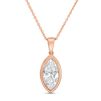 Diana M Jewels - Women's Marquise Lab-Grown Diamond Pendant Necklace (12.00 Ct) - Luxe