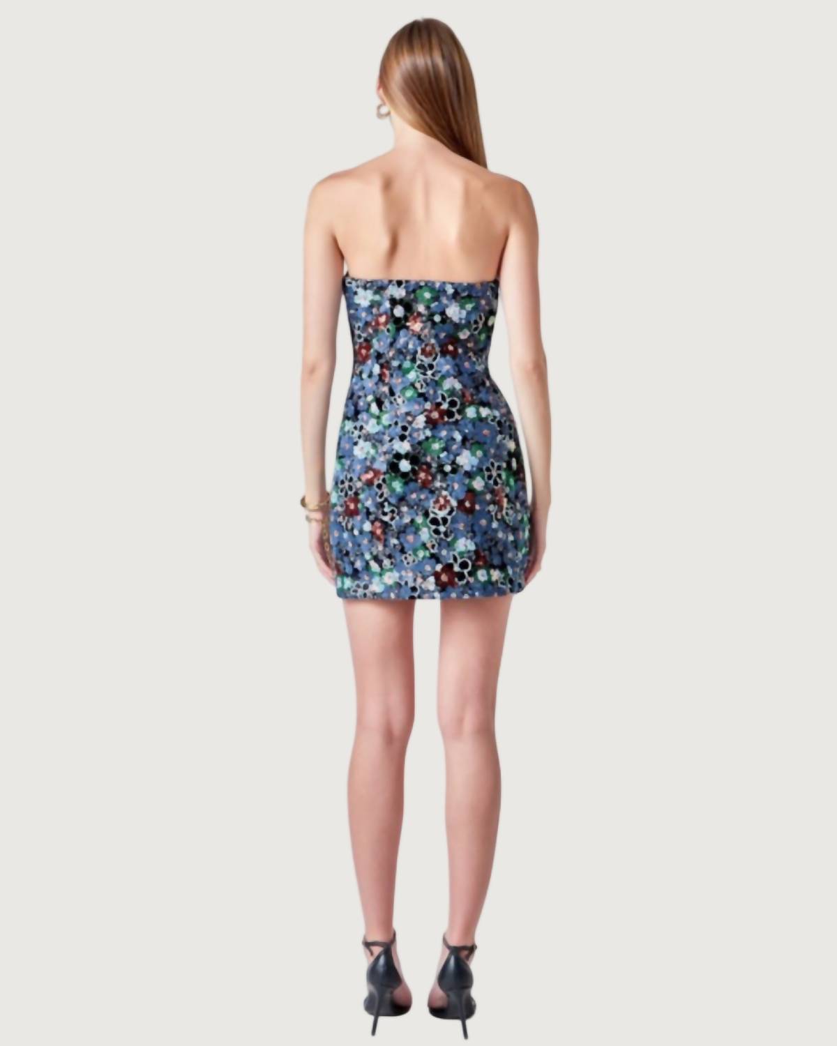 endless rose Maude Sequined Mini Dress in multi - women's dress - detail view