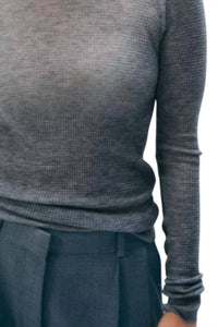 White + Warren - Superfine Waffle Crewneck Sweater