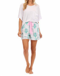 mudpie Dahlia Lounge Pull-on Shorts in sage - women's shorts