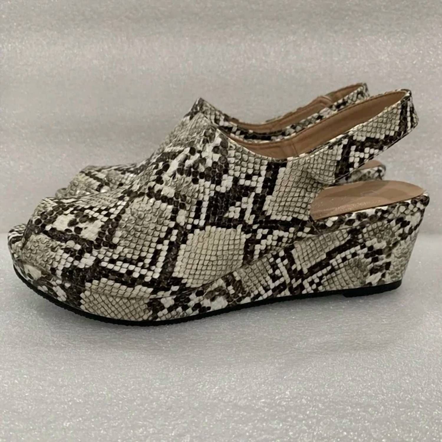 Corkys Footwear - Women's Snake Peep Toe Wedge Sandal