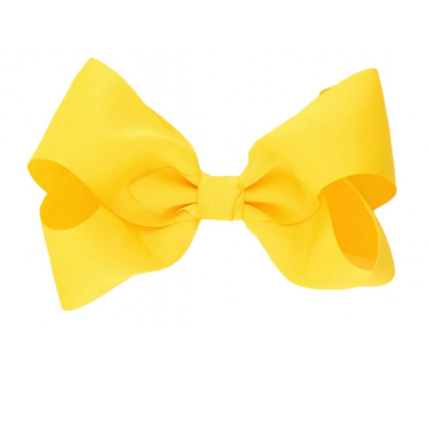 RuffleButts GIRLS 6" SINGLE BOW HAIR CLIP in yellow - kids' accessory