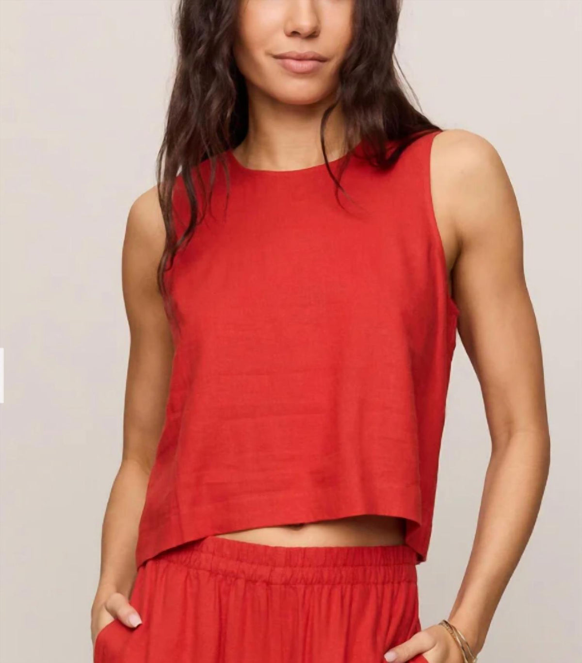 Z Supply - Sloane Linen Cropped Tank Top