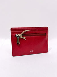 HOBO Women's Euro Slide Polished Card Case in grenadine - women's bag - detail view