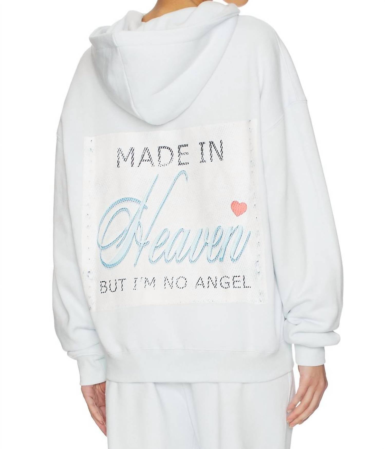BOYS LIE Georgia Rules Racer Hoodie in blue - women's top - detail view