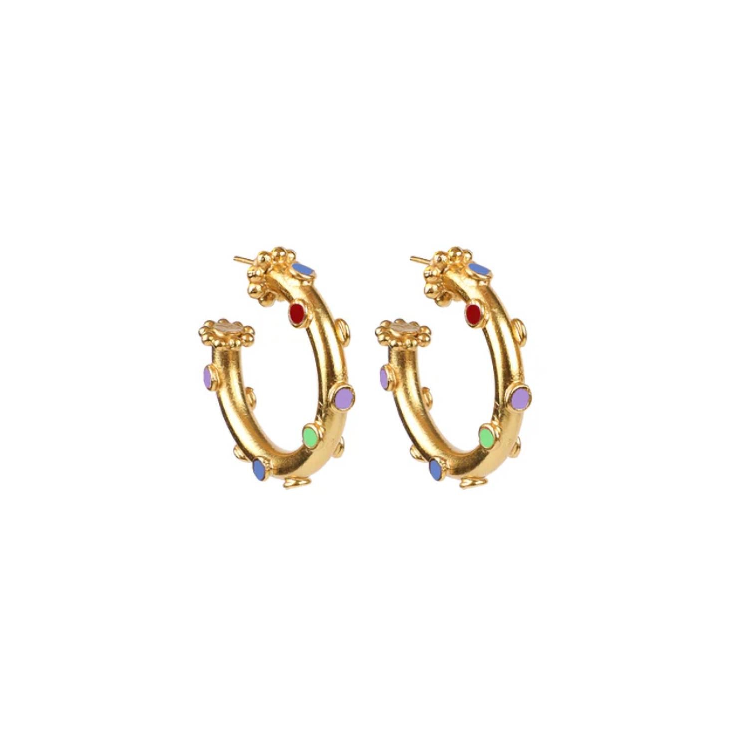 Daniela Salcedo - Women's Trufa Rainbow Hoop Earrings