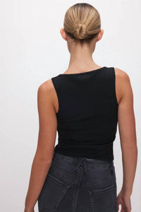 Good American - Heritage Micro Rib Scoop Neck Tank Top