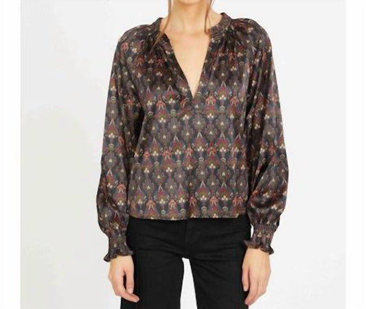 Caballero - Vickie Long Sleeve V-neck Top
