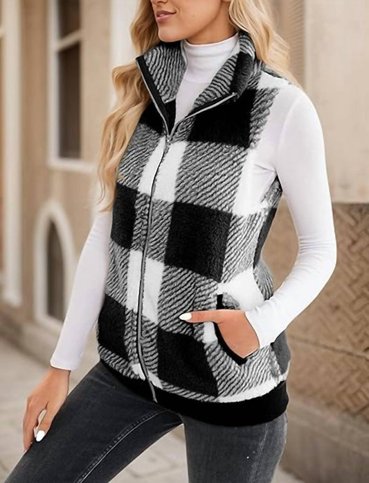 Little Daisy Closet - Fleece Plaid Vest