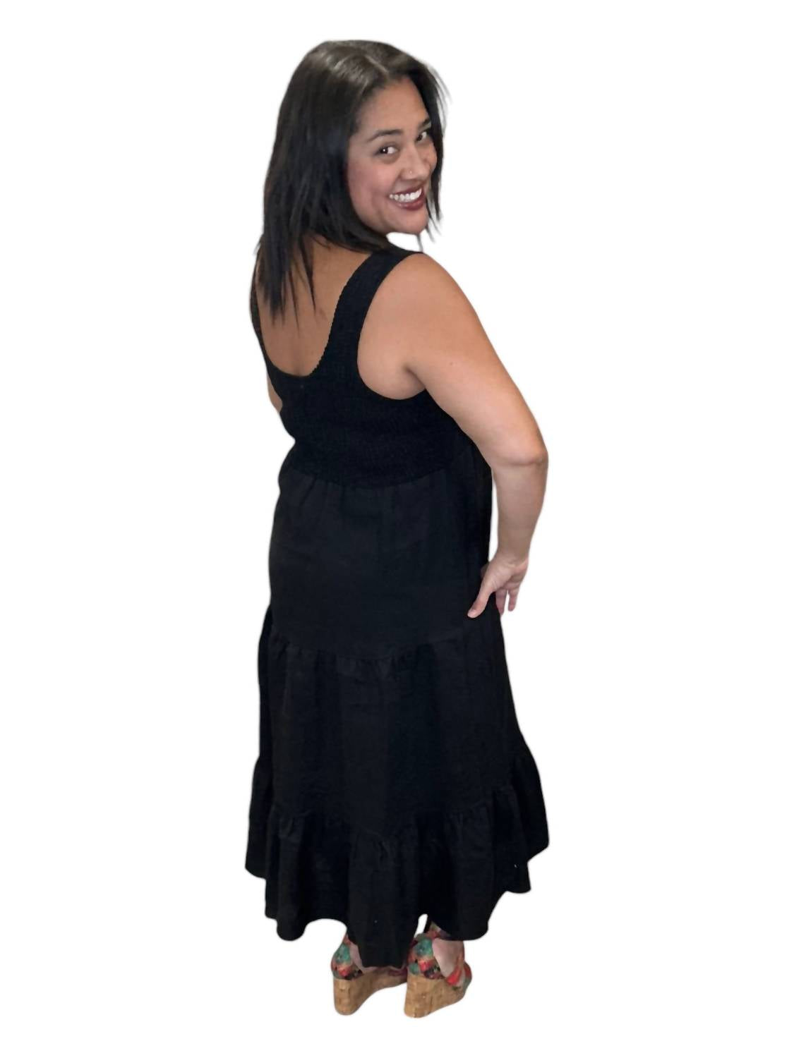 Saltwater Luxe - Linen Smocked Tank Dress