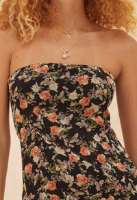 Promesa - Floral Chiffon Strapless Maxi Dress