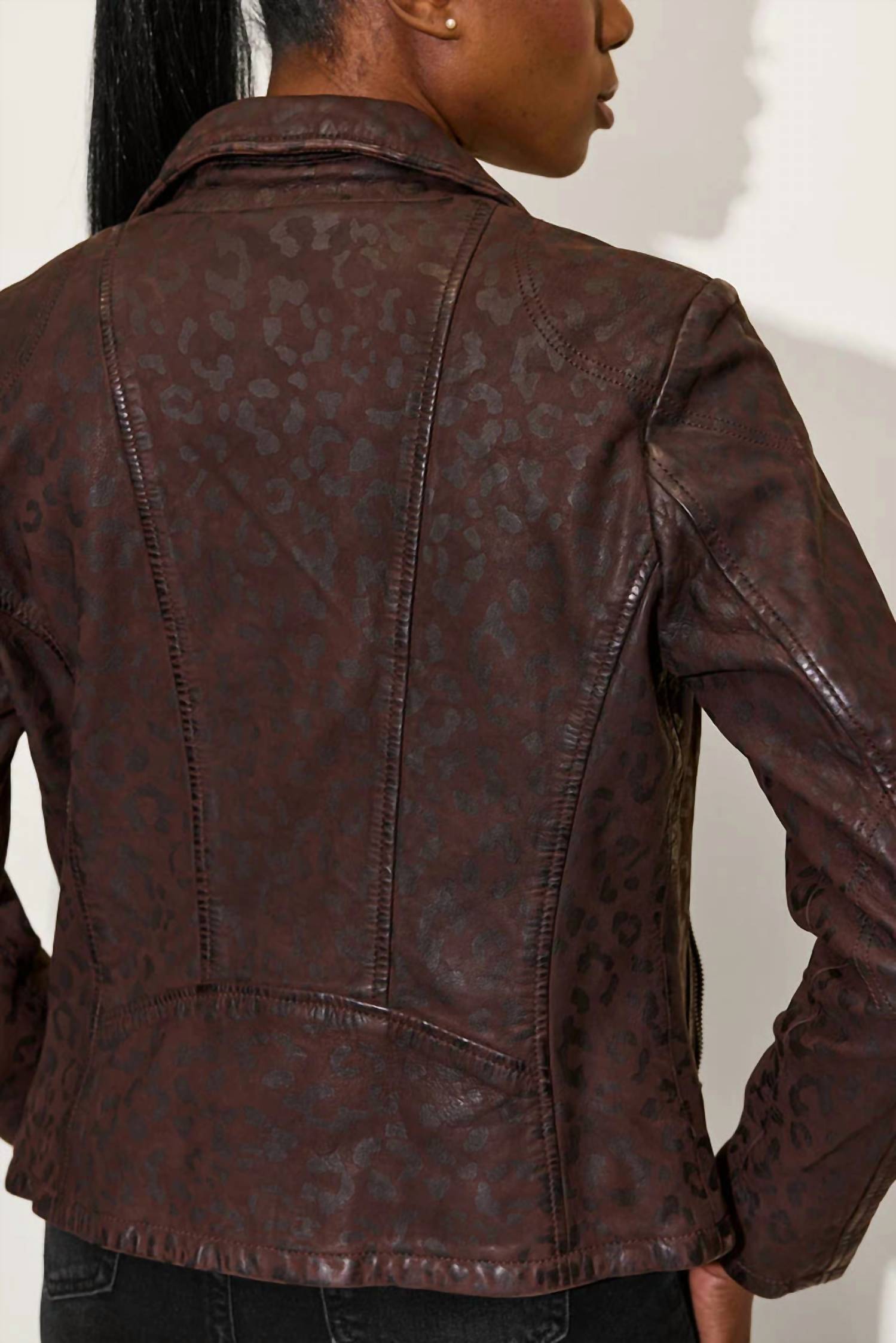 Mauritius - Meeow Long Sleeve Leather Jacket